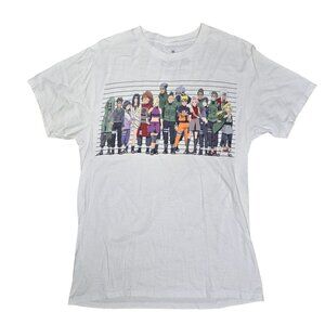 Naruto Shippuden T-Shirt Medium Ripple Junction Anime Graphic White Cotton M